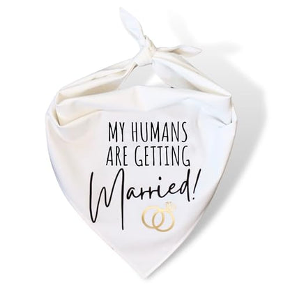 Humans Are Getting Married Dog Bandana, Mom and Dad Are Getting Married, Announcement Pet Bandana, Wedding Bandana, Engagement Dog Bandana (XS, My Humans Are Getting Married!)