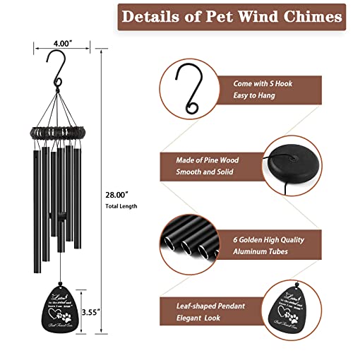 28" Pet Memorial Wind Chimes, Dog Memorial Gifts, Pet Loss Gifts