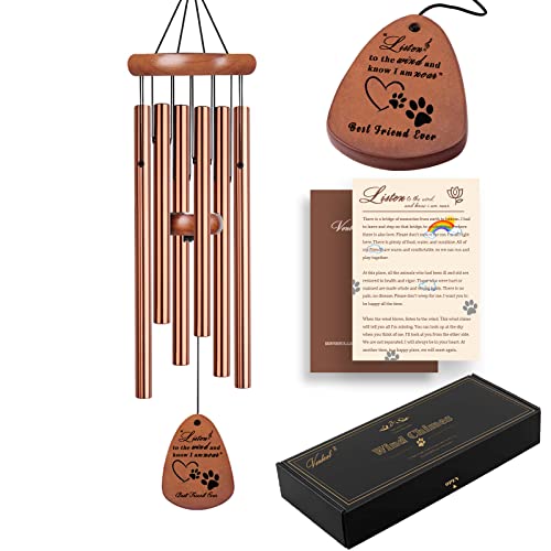 28" Pet Memorial Wind Chimes, Dog Memorial Gifts, Pet Loss Gifts