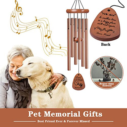 28" Pet Memorial Wind Chimes, Dog Memorial Gifts, Pet Loss Gifts