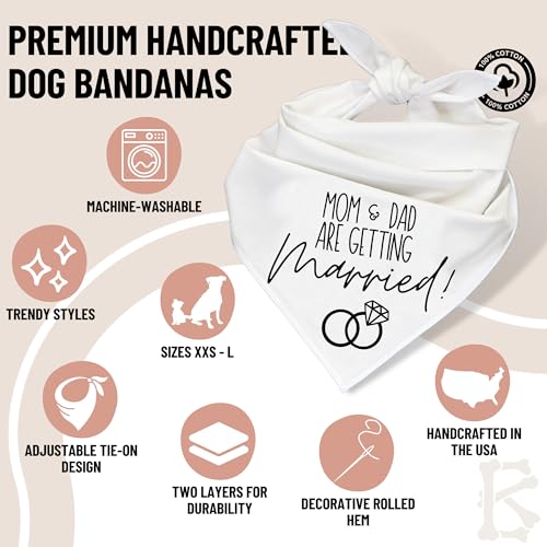 Humans Are Getting Married Dog Bandana, Mom and Dad Are Getting Married, Announcement Pet Bandana, Wedding Bandana, Engagement Dog Bandana (XS, My Humans Are Getting Married!)