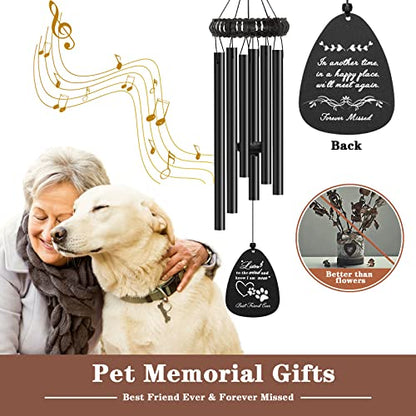 28" Pet Memorial Wind Chimes, Dog Memorial Gifts, Pet Loss Gifts