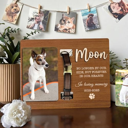 Personalized Dog Collar Memorial Frames, Pet Memorial Frame, Dog Lover Gift