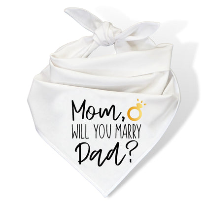 Will You Marry My Dad? Proposal Dog Bandanas, Engagement Dog Bandanas, Pet bandana for proposals (Medium, Will You Marry My Dad?)