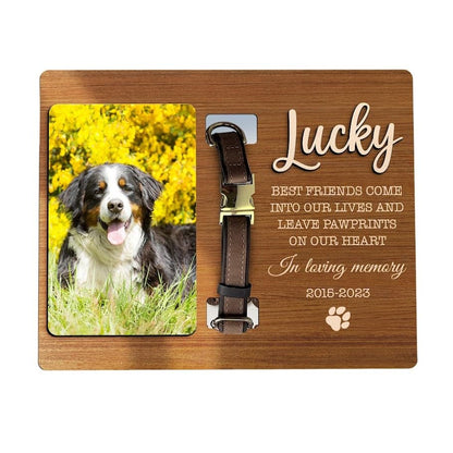 Personalized Dog Collar Memorial Frames, Pet Memorial Frame, Dog Lover Gift