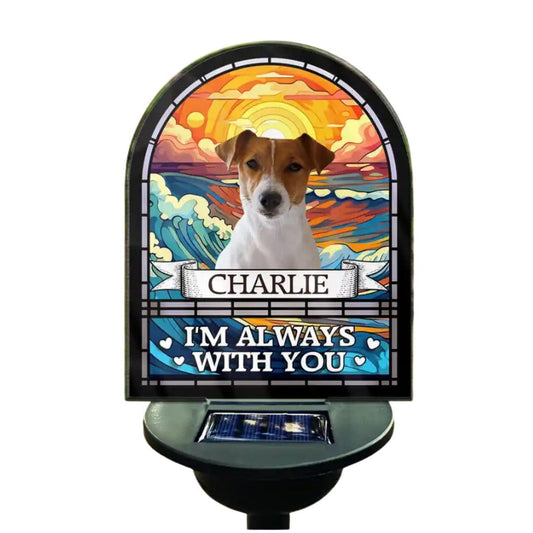 Custom Photo I'm Always With You - Personalized Solar Light, Personalized Pet Memorial Light, Pet Remembrance Gift, Pet Sympathy Gift