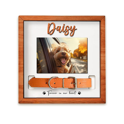 Personalized Dog Collar Memorial Frames, Pet Memorial Frame, Dog Lover Gift