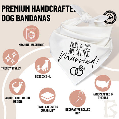 Humans Are Getting Married Dog Bandana, Mom and Dad Are Getting Married, Announcement Pet Bandana, Wedding Bandana, Engagement Dog Bandana (XS, My Humans Are Getting Married!)