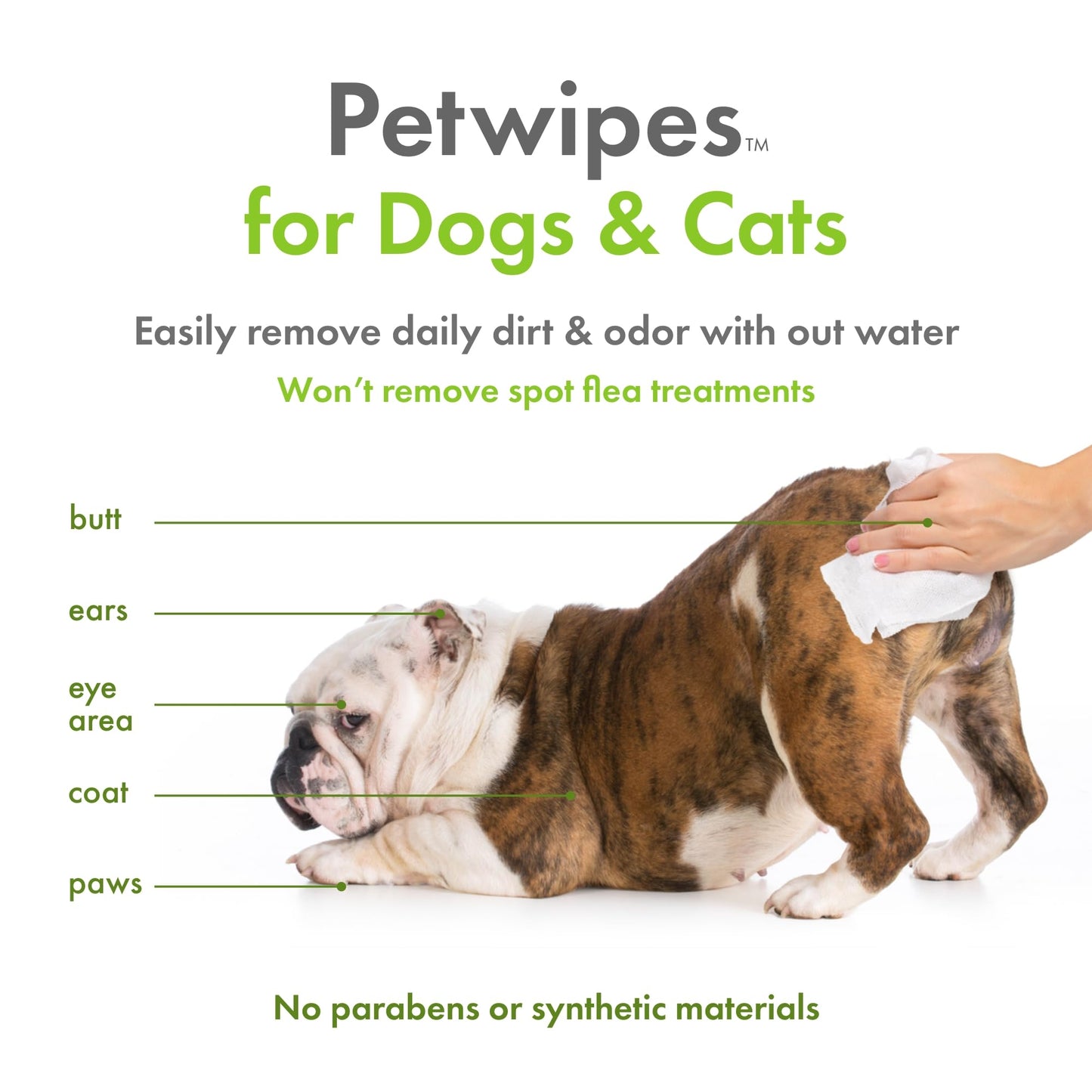 Petkin Plant Based Pet Wipes, 200 Wipes- 6 Count, Unscented