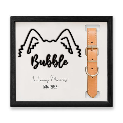 Personalized Dog Collar Memorial Frames, Pet Memorial Frame, Dog Lover Gift