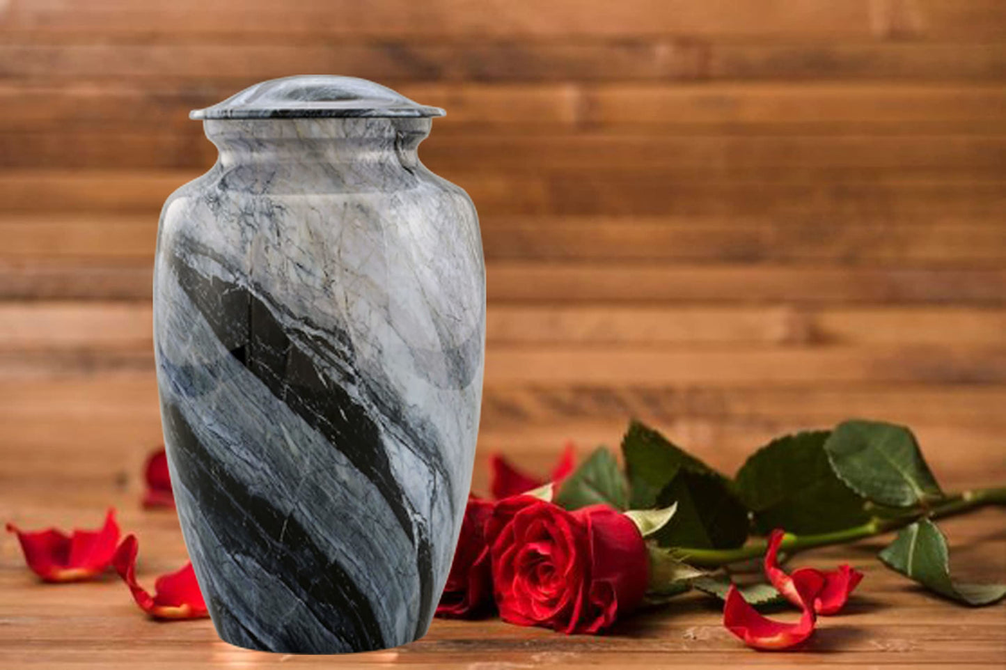 Marble Finish Keepsake Cremation Urn for Pet Ashes