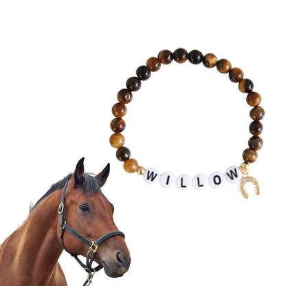 Pet Sympathy Gifts For Horses Horse Loss Bereavement Of Rainbow Bridge Memorial Gift Passing Away Ashes Died Bracelets Women Sister Horseshoe Custom Bracelet Pause Initial In Memory Remembrance Lucky