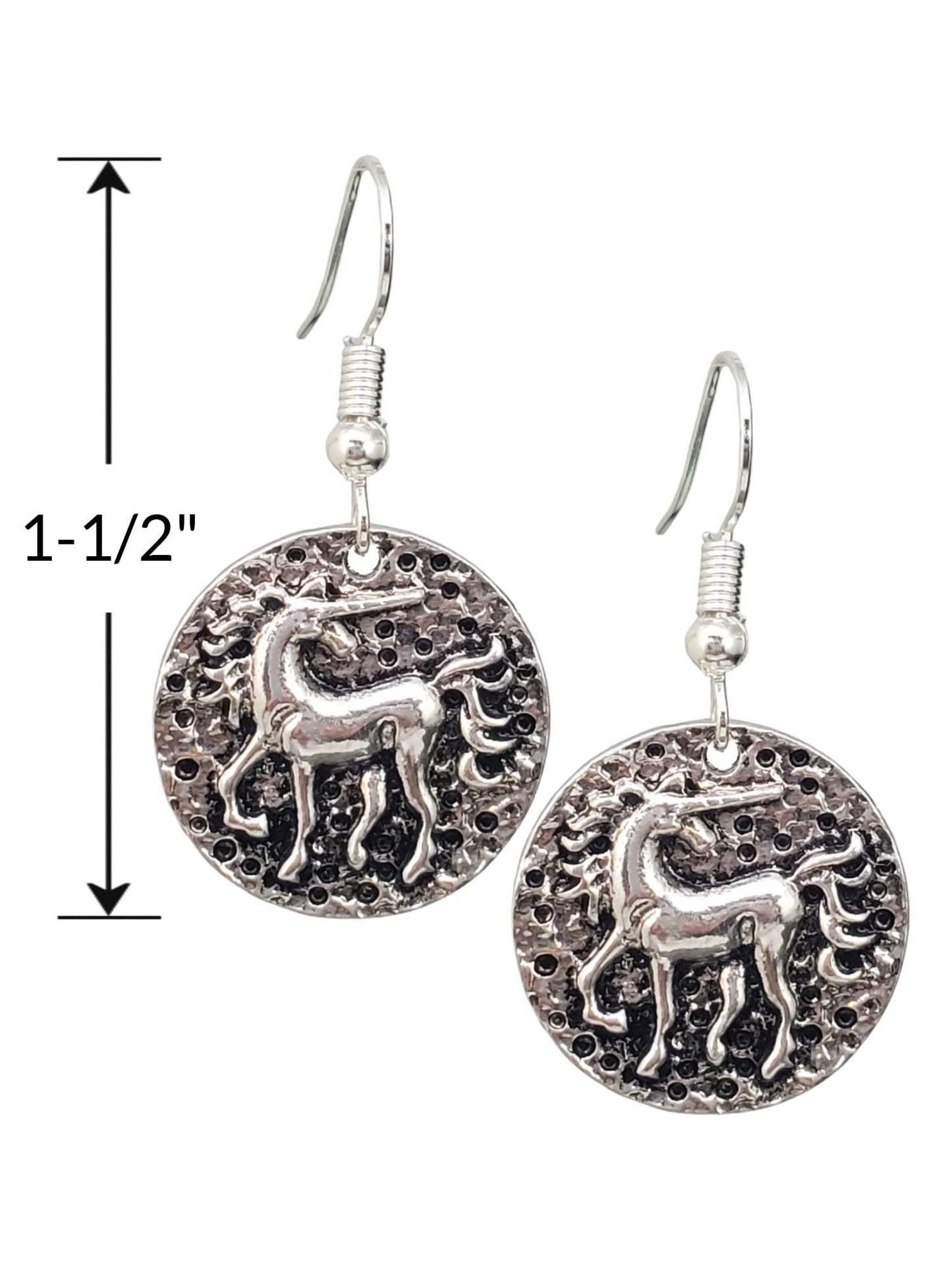 You Left Pawprints on My Heart Pet Dog Cat Memorial Antique Silver Tone Handmade Dangle Earrings