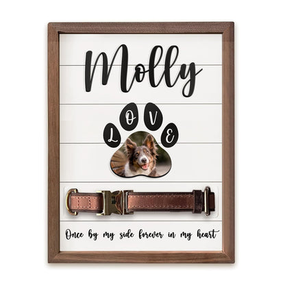 Personalized Dog Collar Memorial Frames, Pet Memorial Frame, Dog Lover Gift