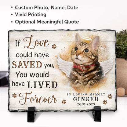 Personalized Pet Memorial Stone, Loss of Dog Sympathy Gift - Customizable Photo Name Memorial Garden Stone, White Headstone Maker, Ideal Dog Passing Away Gifts, Sympathy Gifts for Pet Lovers