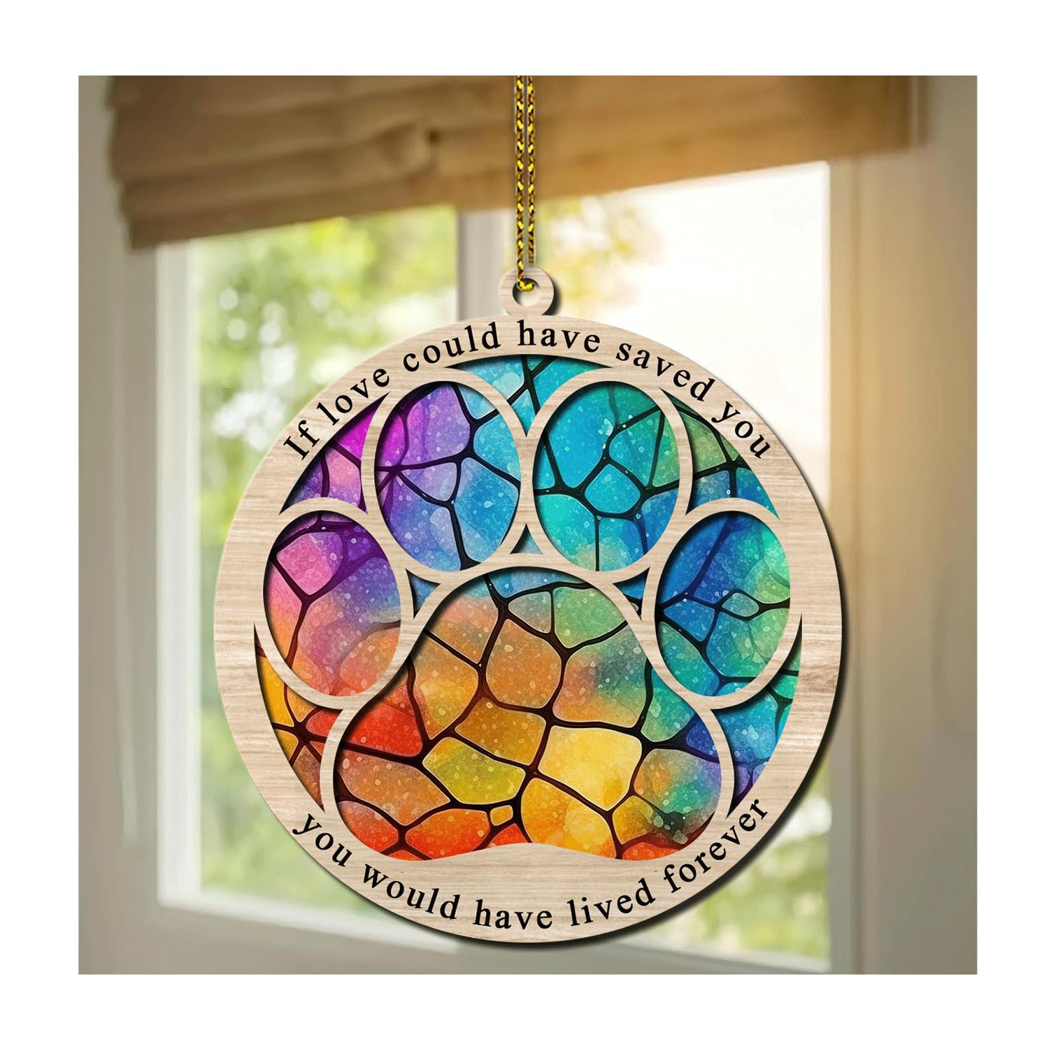 Pet Memorial Suncatcher Gifts for Loss of Dog Cat