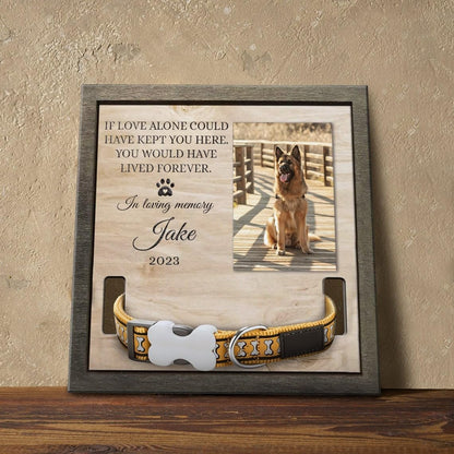 Personalized Dog Collar Memorial Frames, Pet Memorial Frame, Dog Lover Gift