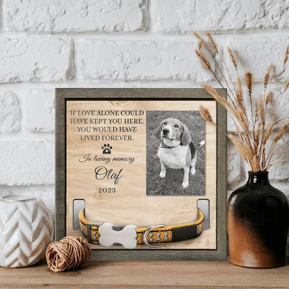 Personalized Dog Collar Memorial Frames, Pet Memorial Frame, Dog Lover Gift