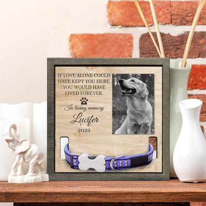 Personalized Dog Collar Memorial Frames, Pet Memorial Frame, Dog Lover Gift