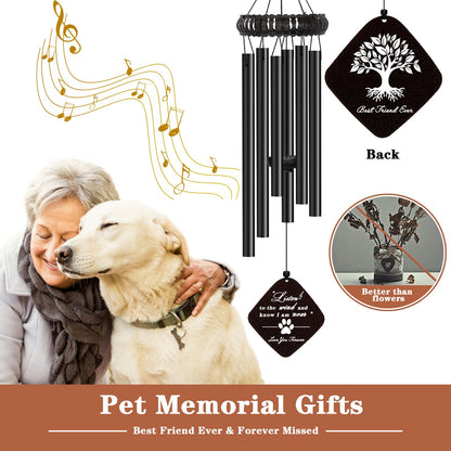 28" Pet Memorial Wind Chimes, Dog Memorial Gifts, Pet Loss Gifts