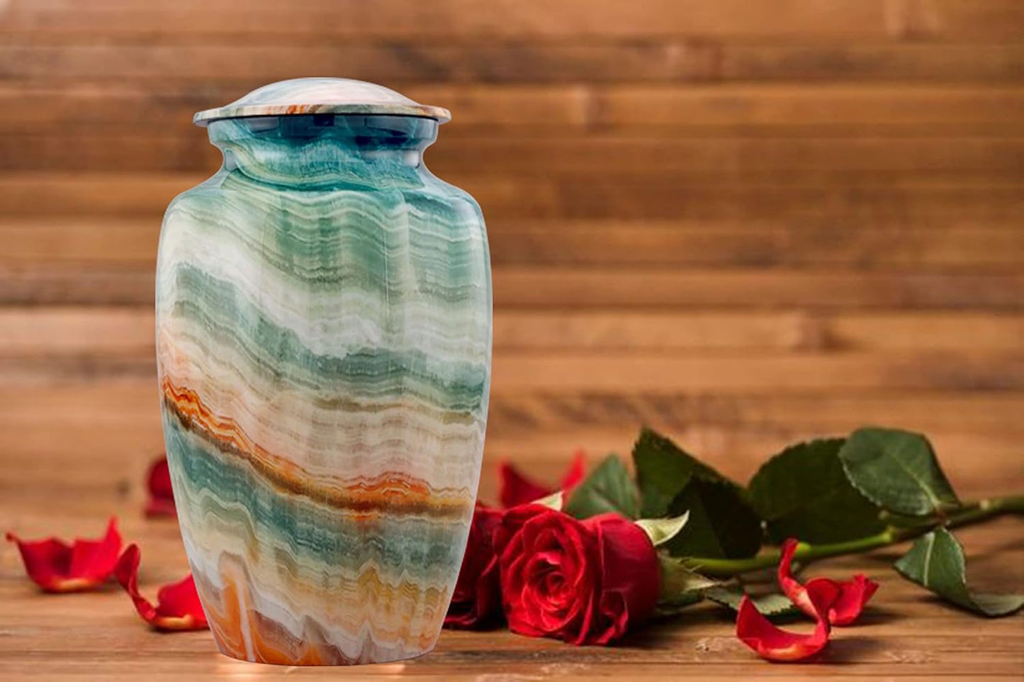 Handcrafted Marble finish Cremation Urn for Ashes