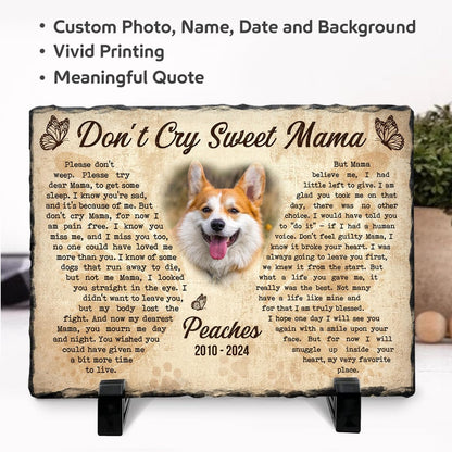 Personalized Pet Memorial Stone, Loss of Dog Sympathy Gift - Customizable Photo Name Memorial Garden Stone, White Headstone Maker, Ideal Dog Passing Away Gifts, Sympathy Gifts for Pet Lovers