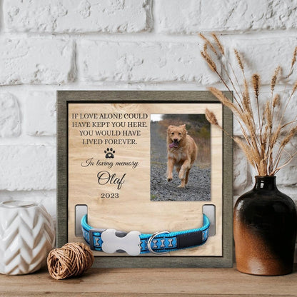 Personalized Dog Collar Memorial Frames, Pet Memorial Frame, Dog Lover Gift