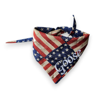 Patriotic USA Flag Dog Bandana 