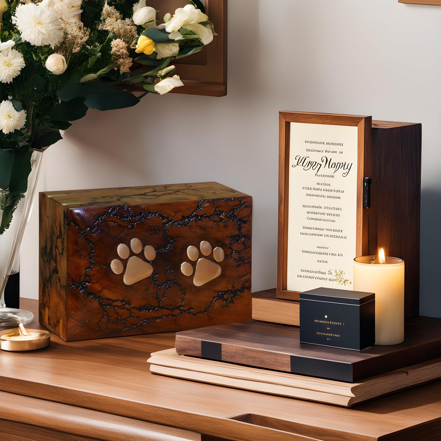 Best Urn for pets Dog urn Cat urn Pets ashes Small pet urn Large urn for pets ashes Cremation urn wooden urn for pets Personalized Wood urn (X-Small)