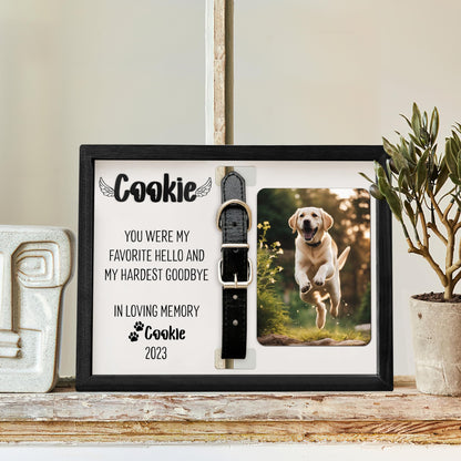 Personalized Dog Collar Memorial Frames, Pet Memorial Frame, Dog Lover Gift