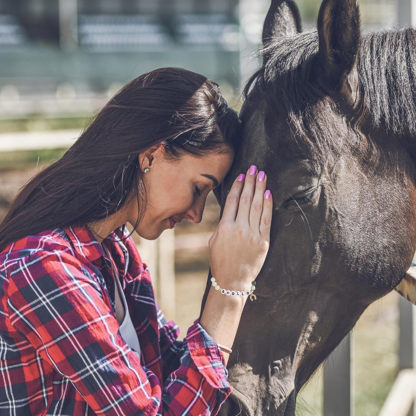 Pet Sympathy Gifts For Horses Horse Loss Bereavement Of Rainbow Bridge Memorial Gift Passing Away Ashes Died Bracelets Women Sister Horseshoe Custom Bracelet Pause Initial In Memory Remembrance Lucky