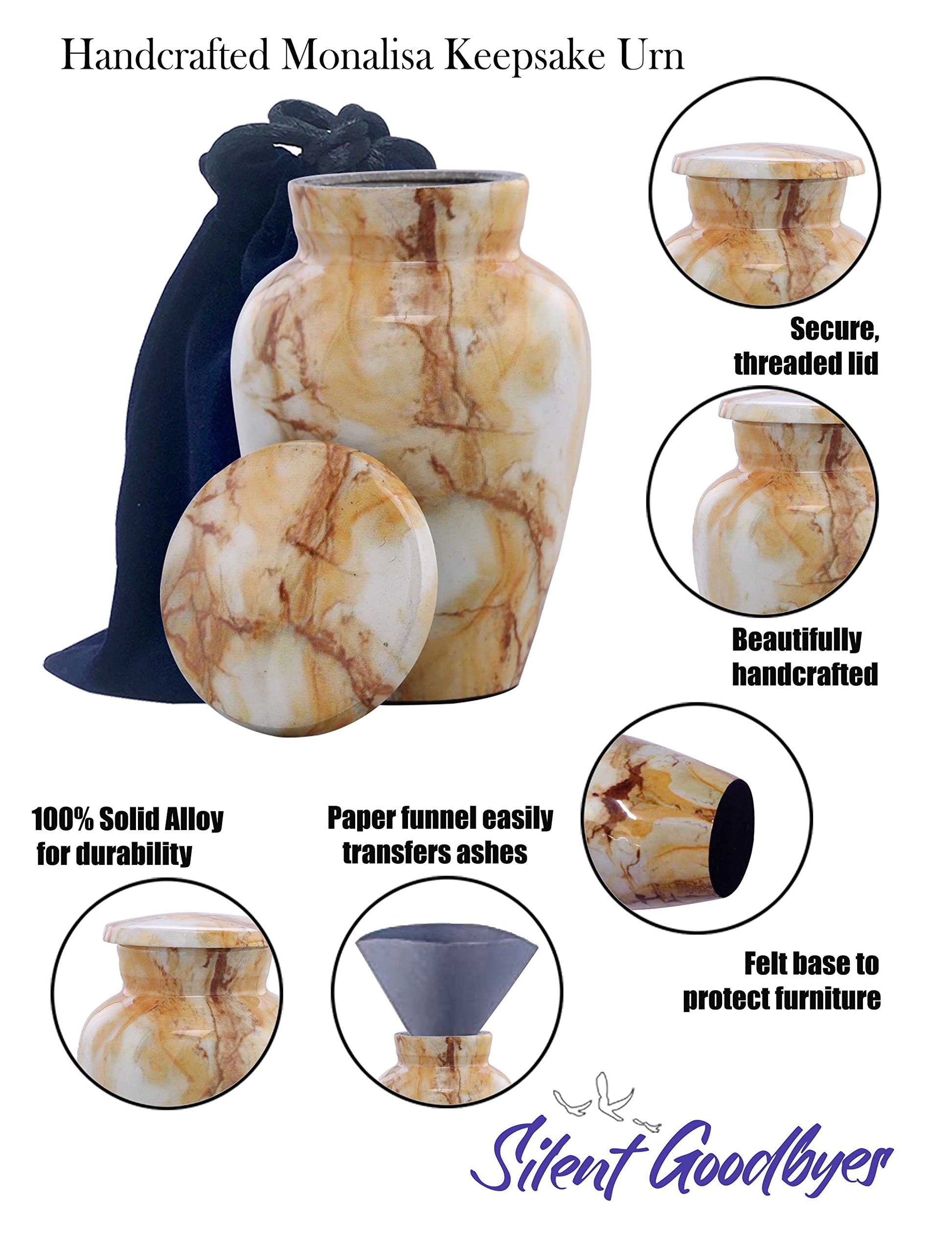 Monalisa Cremation Urn Product description