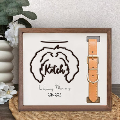 Personalized Dog Collar Memorial Frames, Pet Memorial Frame, Dog Lover Gift