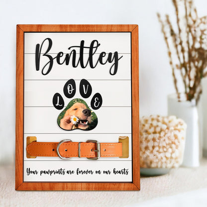 Personalized Dog Collar Memorial Frames, Pet Memorial Frame, Dog Lover Gift