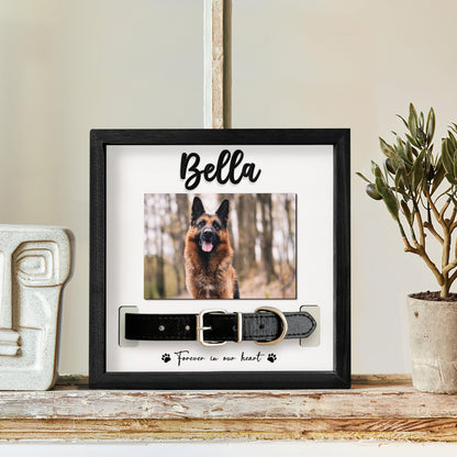 Personalized Dog Collar Memorial Frames, Pet Memorial Frame, Dog Lover Gift