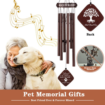 28" Pet Memorial Wind Chimes, Dog Memorial Gifts, Pet Loss Gifts