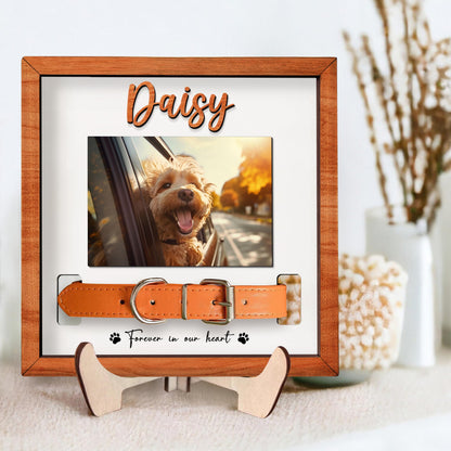 Personalized Dog Collar Memorial Frames, Pet Memorial Frame, Dog Lover Gift