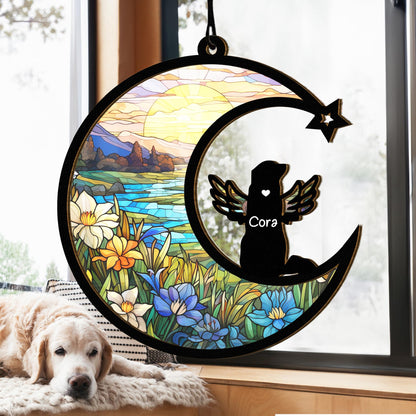 Dog Memorial Suncatcher, Personalized Pet Memorial Suncatcher with Custom Dog Breed and Name, Dog Memorial Gifts For Loss Of Dog, Dog Bereavement Gift SC60