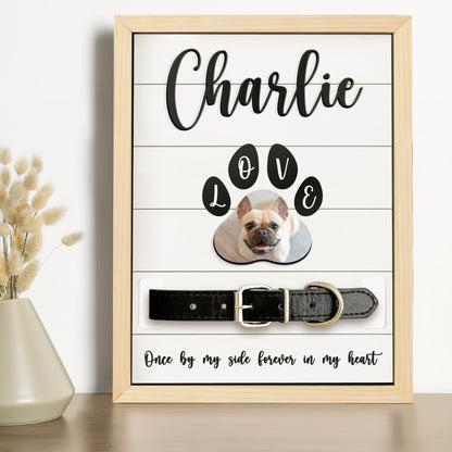 Personalized Dog Collar Memorial Frames, Pet Memorial Frame, Dog Lover Gift