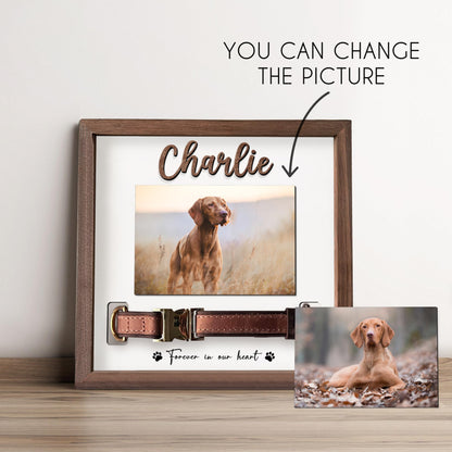 Personalized Dog Collar Memorial Frames, Pet Memorial Frame, Dog Lover Gift