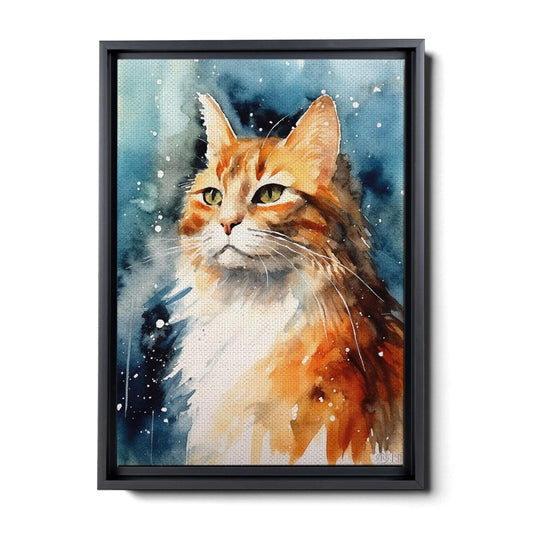 Calico Cat Watercolor Painting, Pets Art Print, Animal Wall Art, Cat Poster