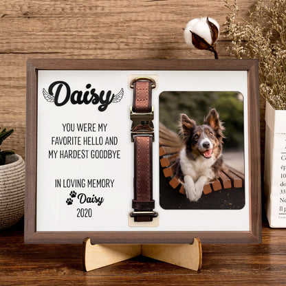 Personalized Dog Collar Memorial Frames, Pet Memorial Frame, Dog Lover Gift