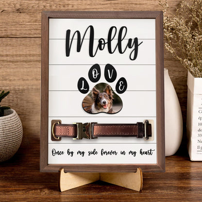 Personalized Dog Collar Memorial Frames, Pet Memorial Frame, Dog Lover Gift