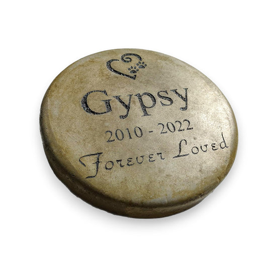 Custom Engraved Pet Memorial 7.5" Diameter Forever Loved