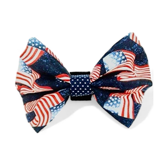 4th of July Patriotic Dog Bow Tie - Medium